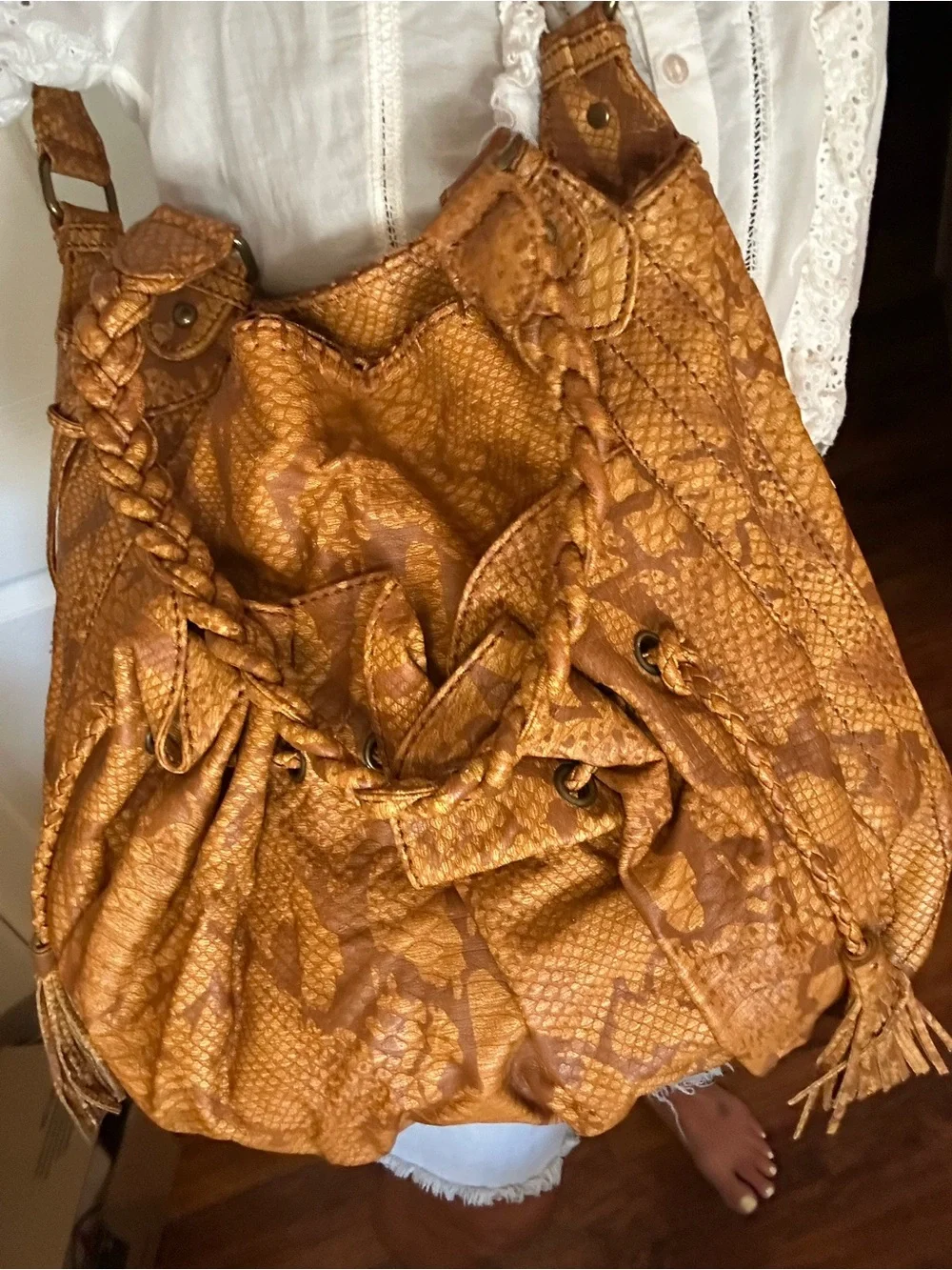 Vintage Bohemian hobo bag by Marc Ecko